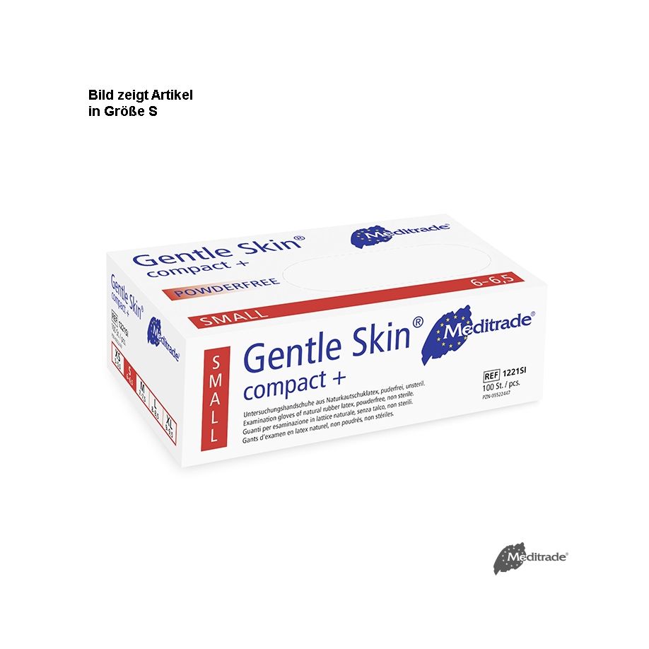 Latex-Handschuhe "Gentle-Skin  compact+", puderfrei, unsteril, Gr. L, 100 Stück